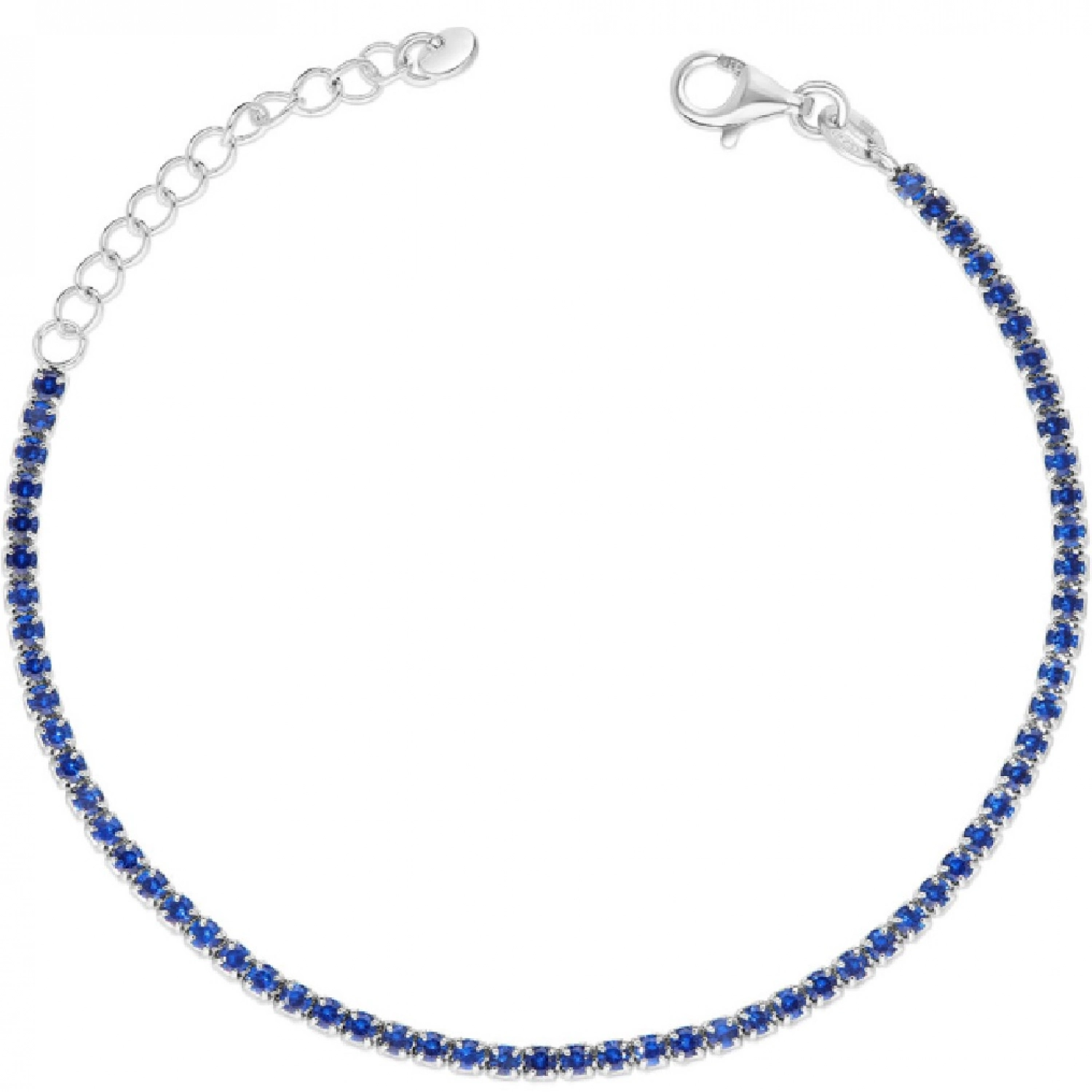 Bratara Tennis din Argint 925 placată cu Rodiu și Pietre Cubic Zirconia Albastru Safir, 1.5mm Sandra Ferretti Bratara Tennis din Argint 925 placată cu Rodiu și Pietre Cubic Zirconia Albastru Safir, 1.5mm Sandra Ferretti