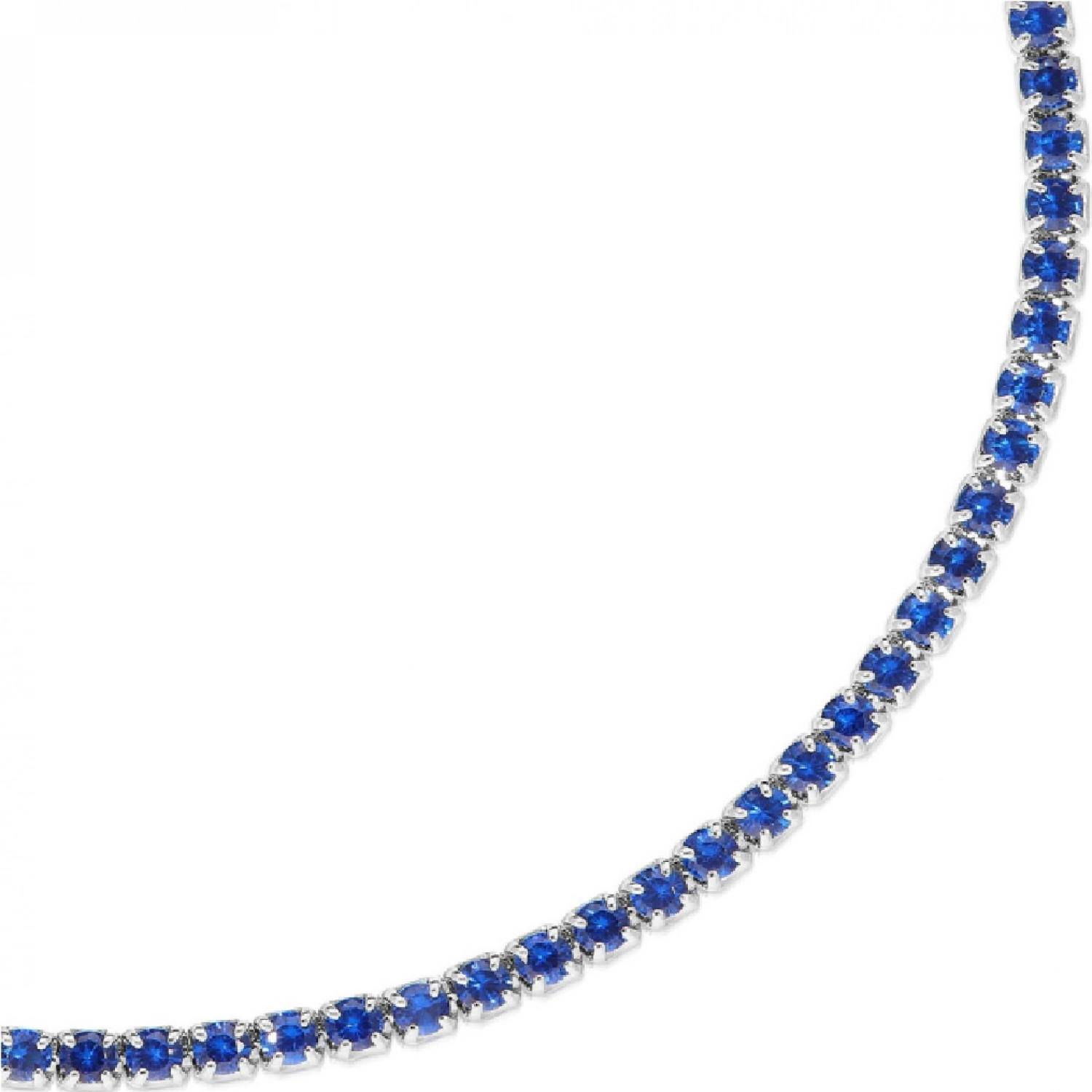 Bratara Tennis din Argint 925 placată cu Rodiu și Pietre Cubic Zirconia Albastru Safir, 1.5mm Sandra Ferretti Bratara Tennis din Argint 925 placată cu Rodiu și Pietre Cubic Zirconia Albastru Safir, 1.5mm Sandra Ferretti