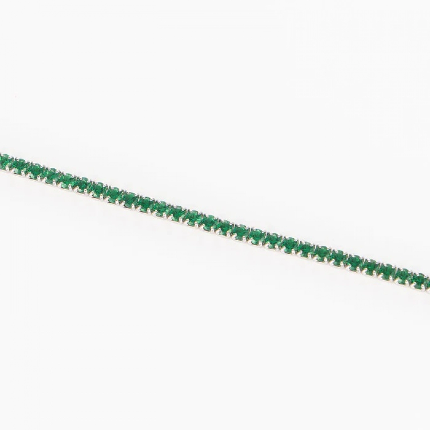 Bratara Tennis din Argint 925 placată cu Rodiu și Pietre Cubic Zirconia Verzi, 1.5mm Sandra Ferretti Bratara Tennis din Argint 925 placată cu Rodiu și Pietre Cubic Zirconia Verzi, 1.5mm Sandra Ferretti