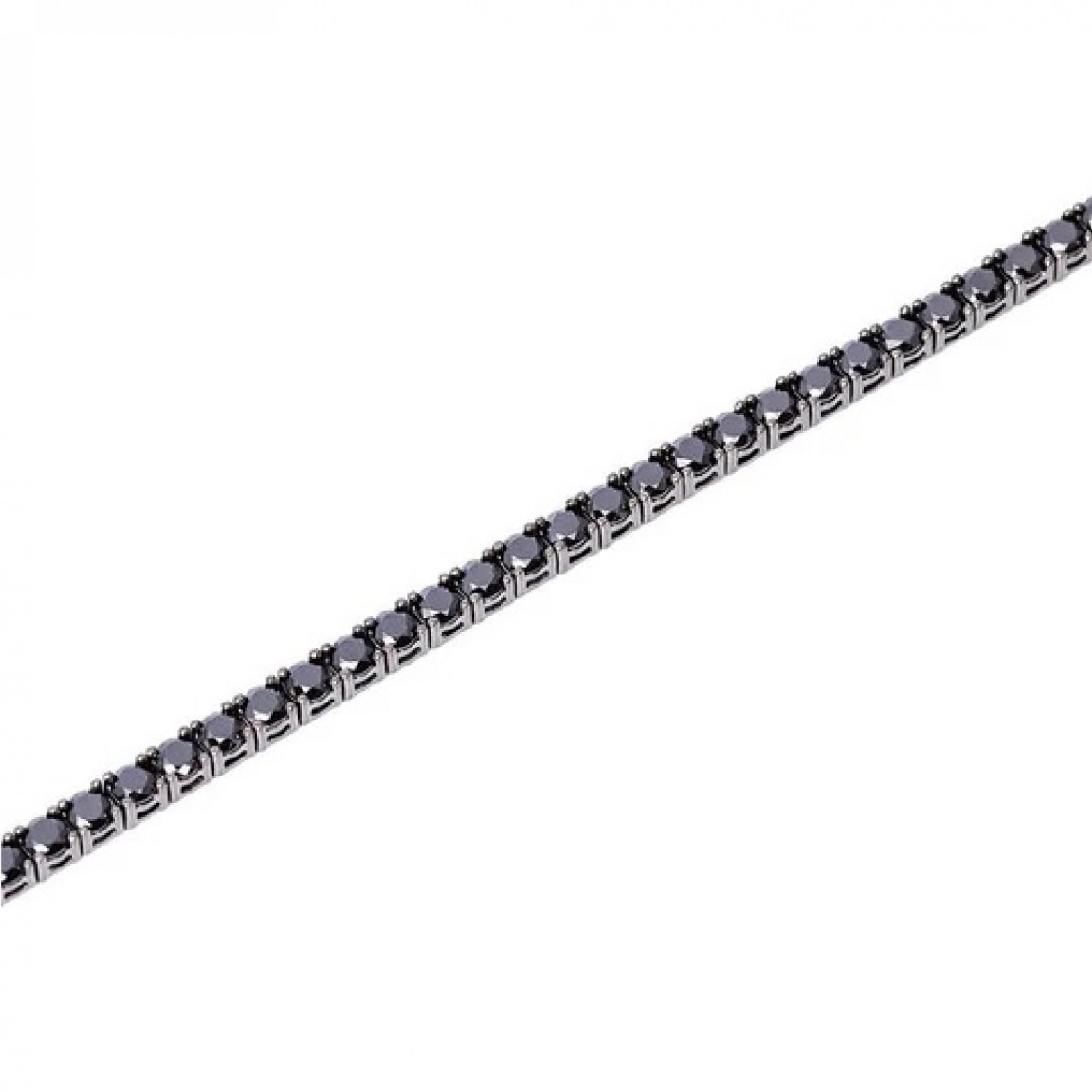 Bratara Tennis din Argint 925 All Black placată cu Rodiu și Pietre Cubic Zirconia Negre, 2.5mm  Sandra Ferretti