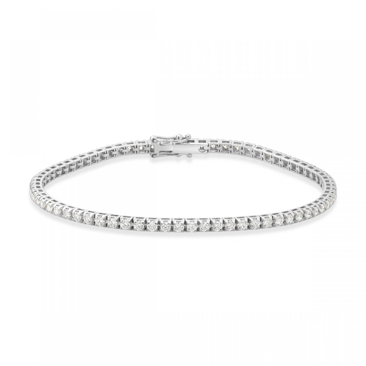 Bratara Tennis Aur Alb 18K cu Diamante Naturale de 2.19 Carate Sandra Ferretti Bratara Tennis Aur Alb 18K cu Diamante Naturale de 2.19 Carate Sandra Ferretti
