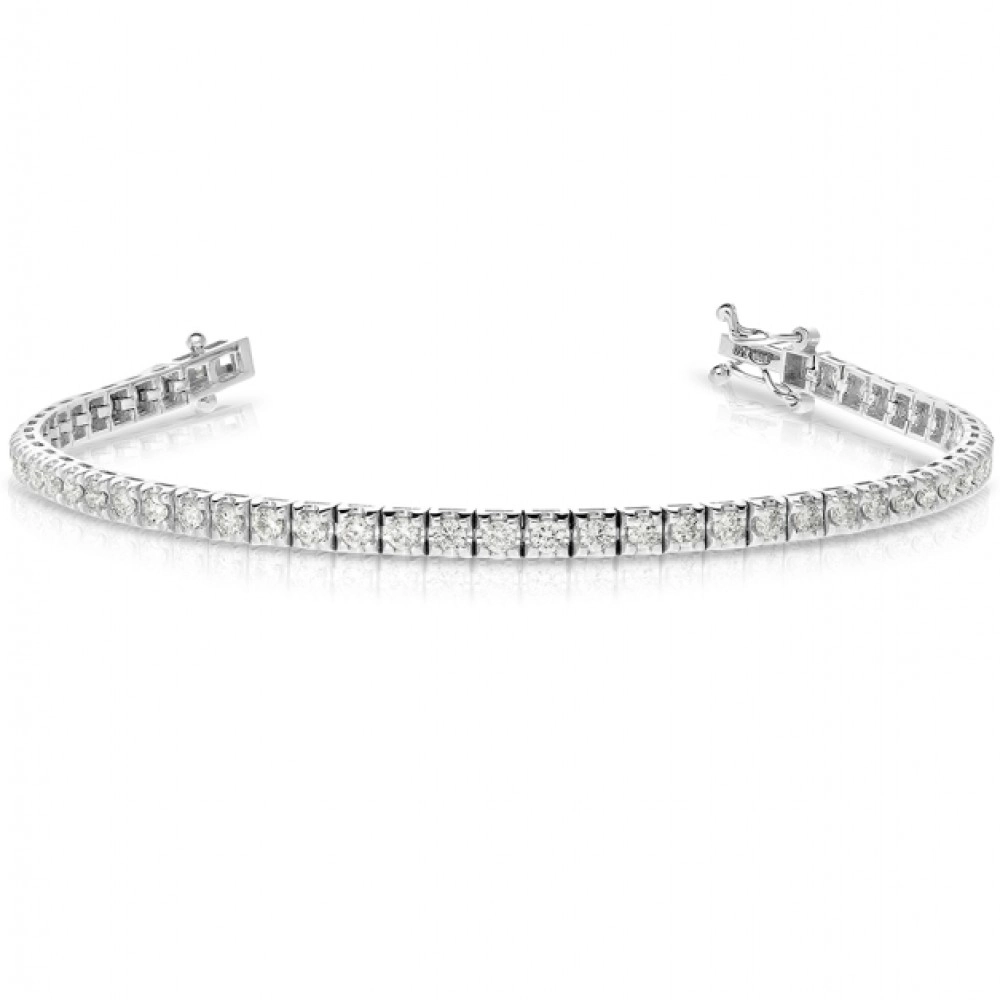 Bratara Tennis Aur Alb 18K cu Diamante Naturale de 2.19 Carate Sandra Ferretti Bratara Tennis Aur Alb 18K cu Diamante Naturale de 2.19 Carate Sandra Ferretti