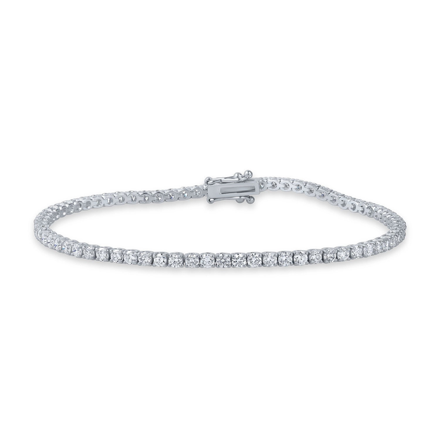 Bratara Tennis din Aur Alb 18K cu Diamante Naturale de 3.00 Carate  Sandra Ferretti