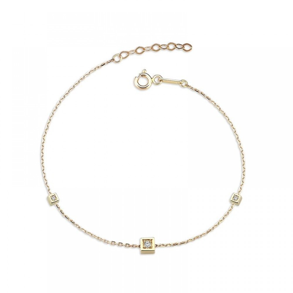 Bratara Oriana Aur Roz 14K Sandra Ferretti
