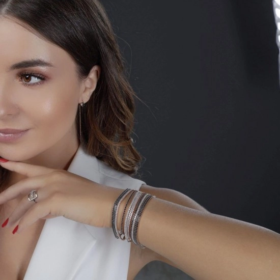 Cercei Avellino Aur Roz 14K Sandra Ferretti