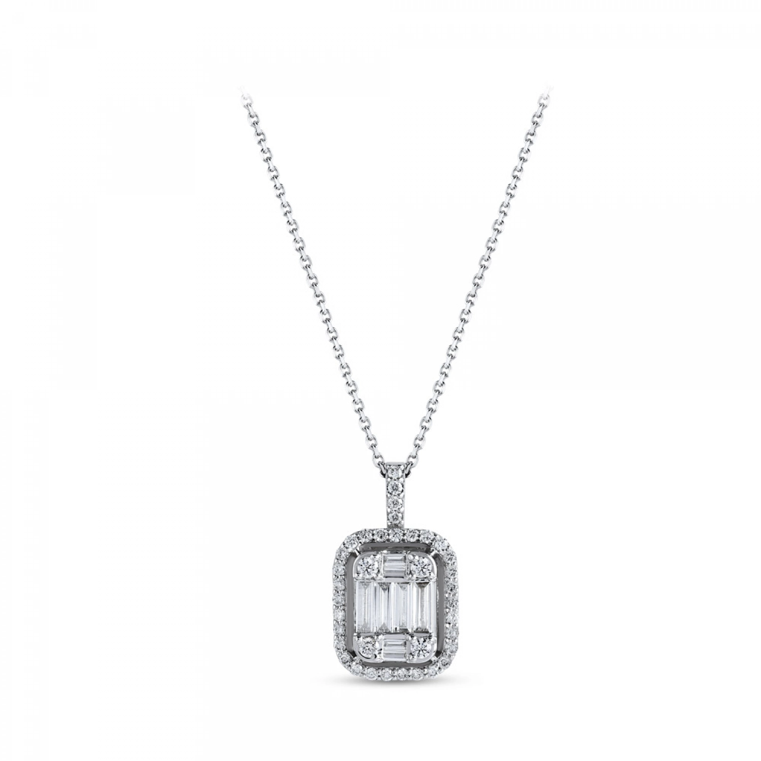 Colier din Aur Alb 14K cu Diamante de 0.21 Carate Sandra Ferretti Colier din Aur Alb 14K cu Diamante de 0.21 Carate Sandra Ferretti
