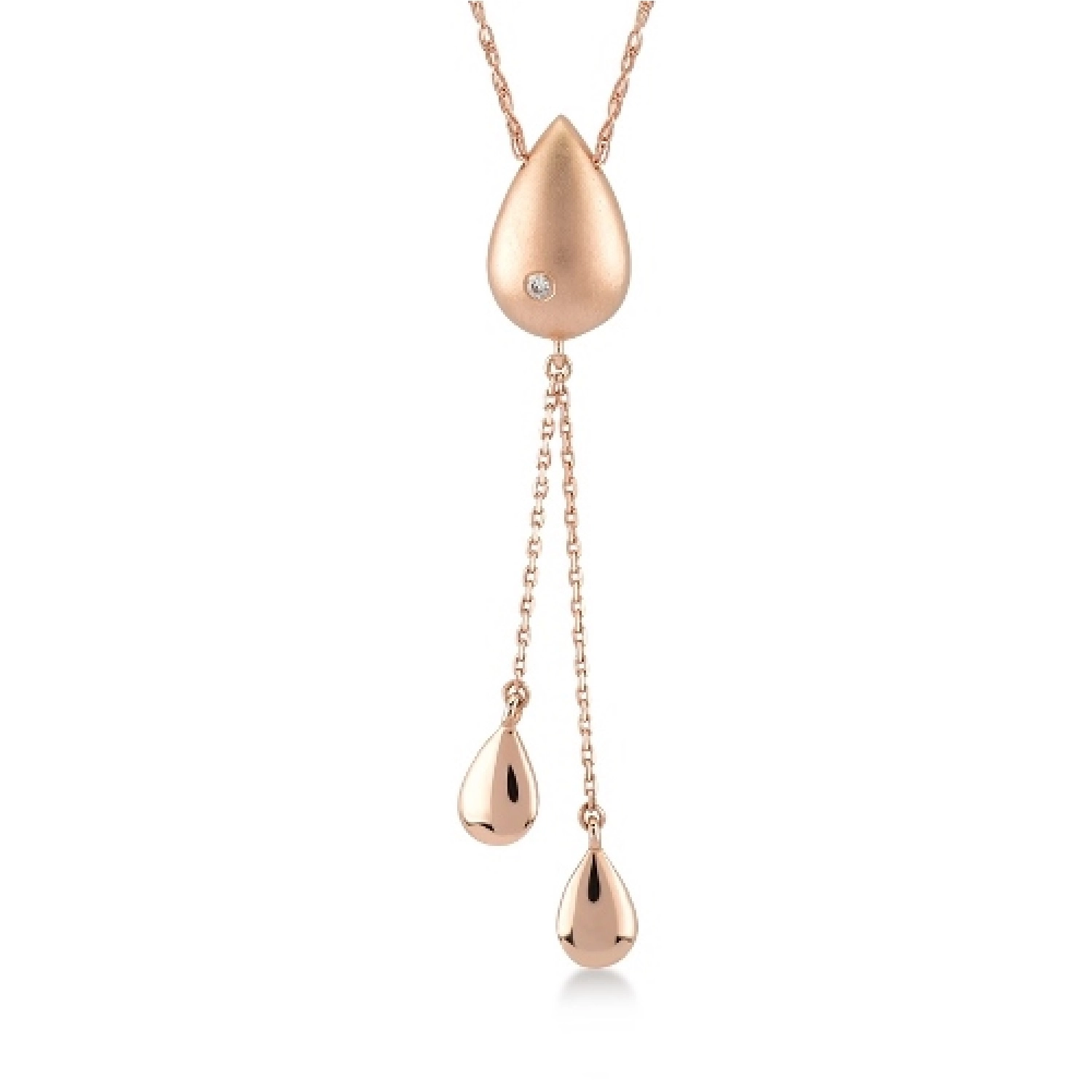 Colier Atalanta Aur Roz 14K cu Diamant de 0.01 Carate Sandra Ferretti Colier Atalanta Aur Roz 14K cu Diamant de 0.01 Carate Sandra Ferretti