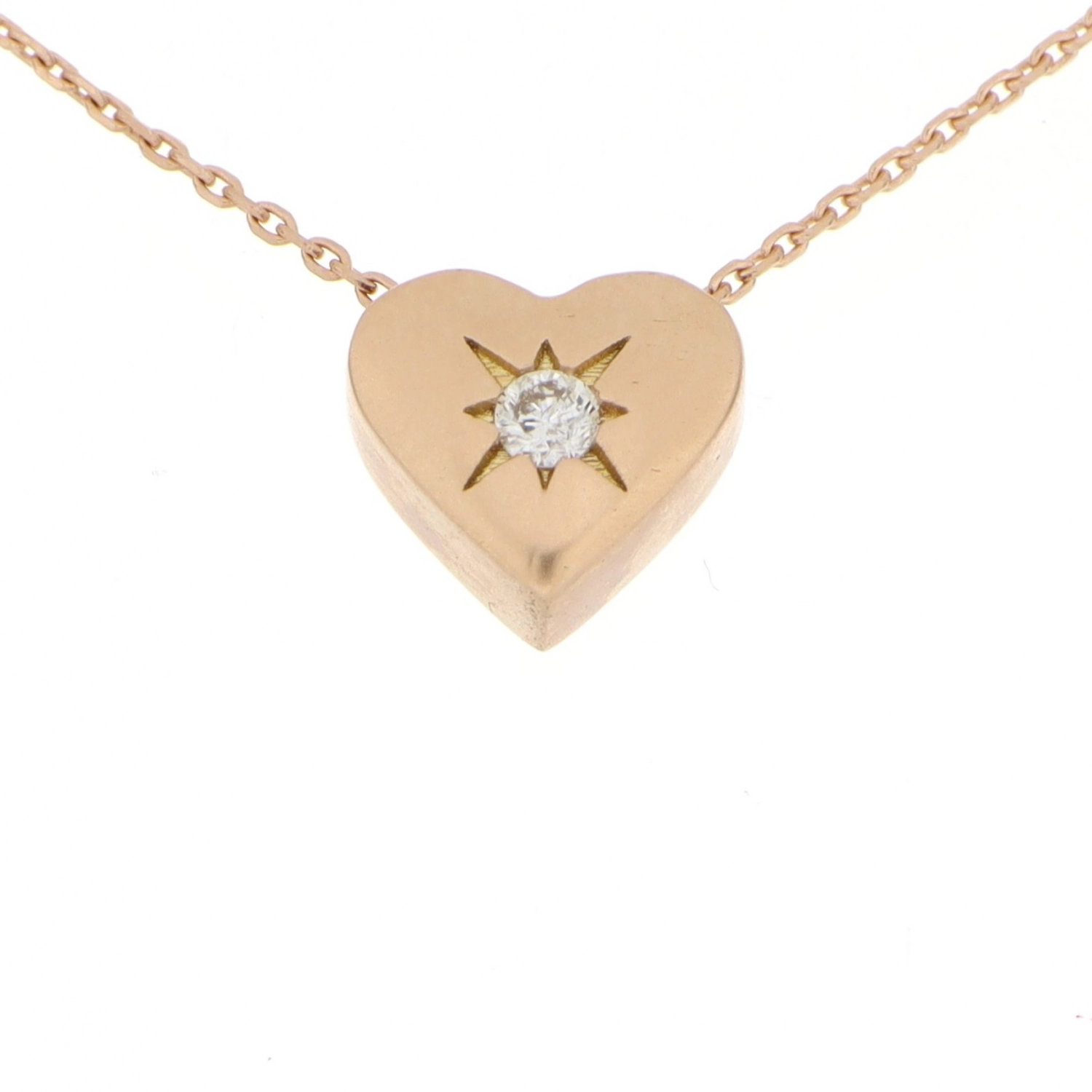 Colier Atena Aur Roz 18K cu Diamant de 0.03 Carate Sandra Ferretti
