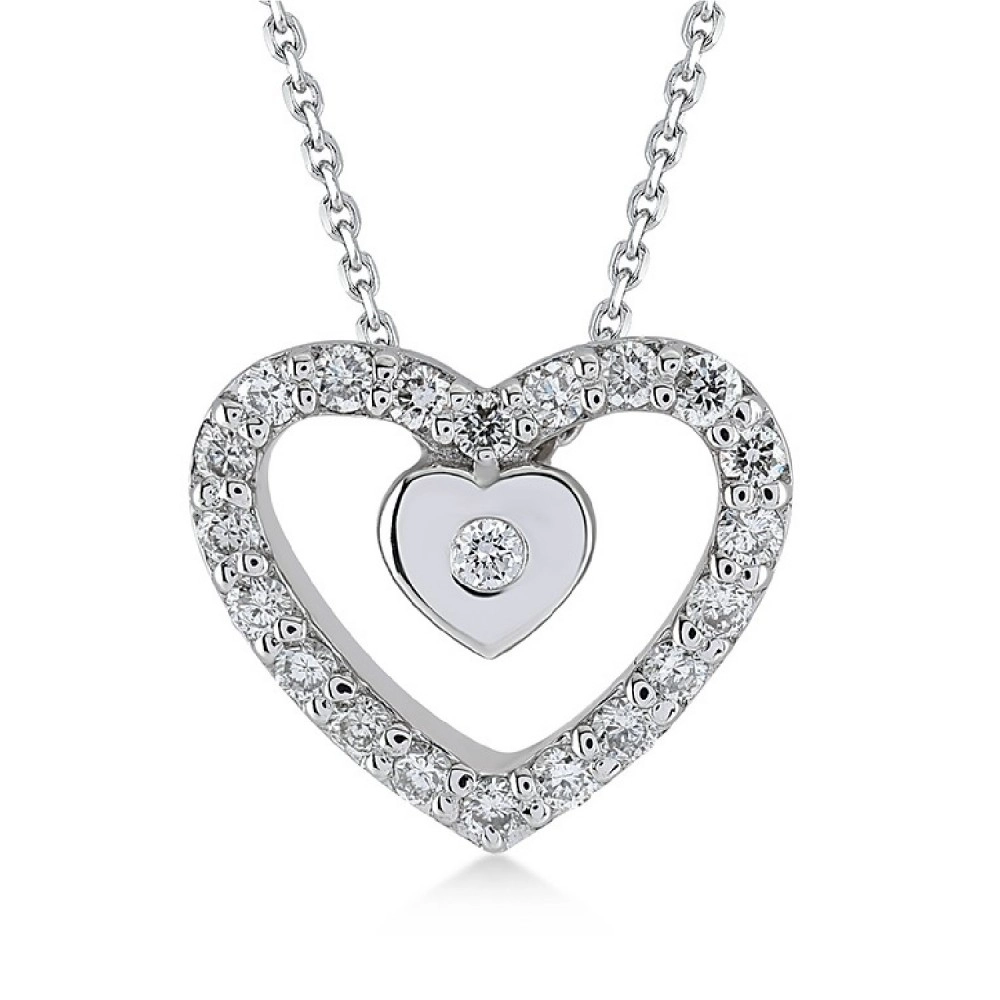 Colier Birmingham Aur Alb 14K cu Diamante de 0.13 Carate Sandra Ferretti