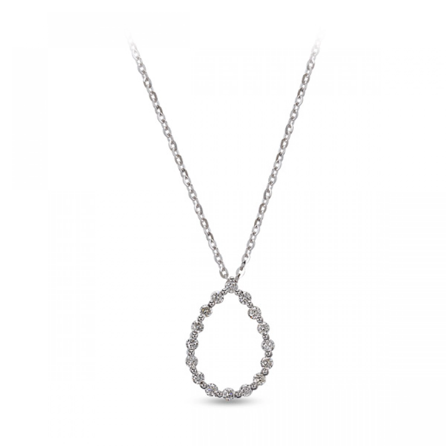 Colier Oslo Aur Alb 18K cu Diamante de 0.15 Carate Sandra Ferretti Colier Oslo Aur Alb 18K cu Diamante de 0.15 Carate Sandra Ferretti