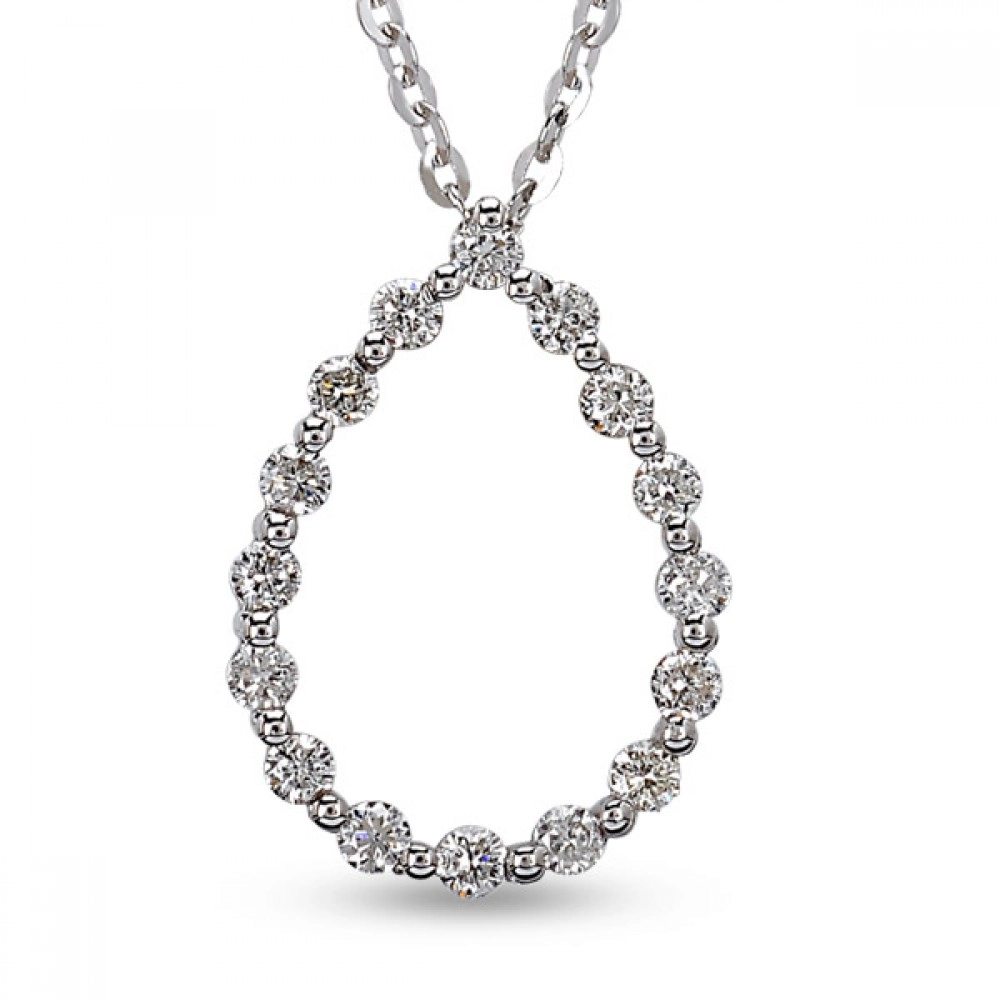 Colier Oslo Aur Alb 18K cu Diamante de 0.15 Carate Sandra Ferretti Colier Oslo Aur Alb 18K cu Diamante de 0.15 Carate Sandra Ferretti