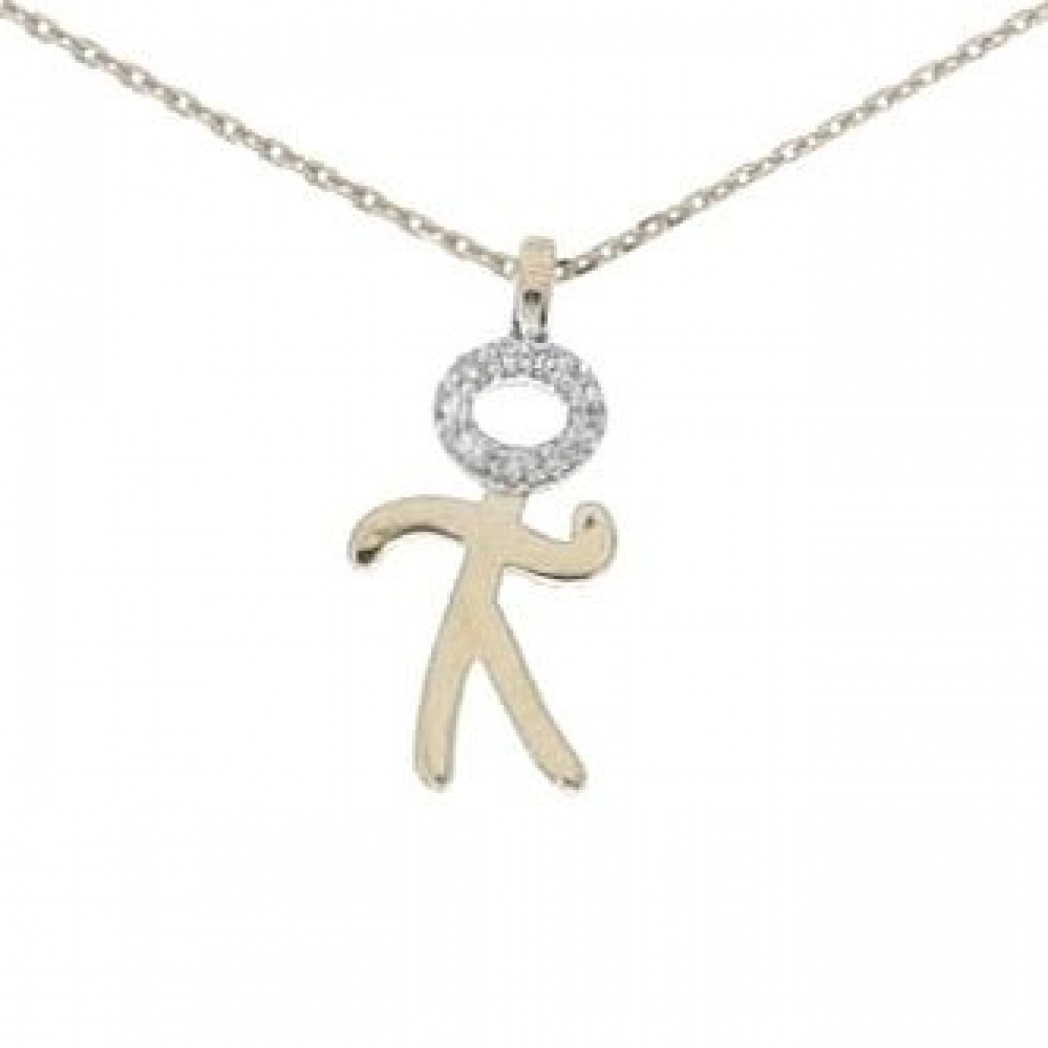 Colier Zurich Aur Roz 18K cu Diamante de 0.02 Carate Sandra Ferretti Colier Zurich Aur Roz 18K cu Diamante de 0.02 Carate Sandra Ferretti