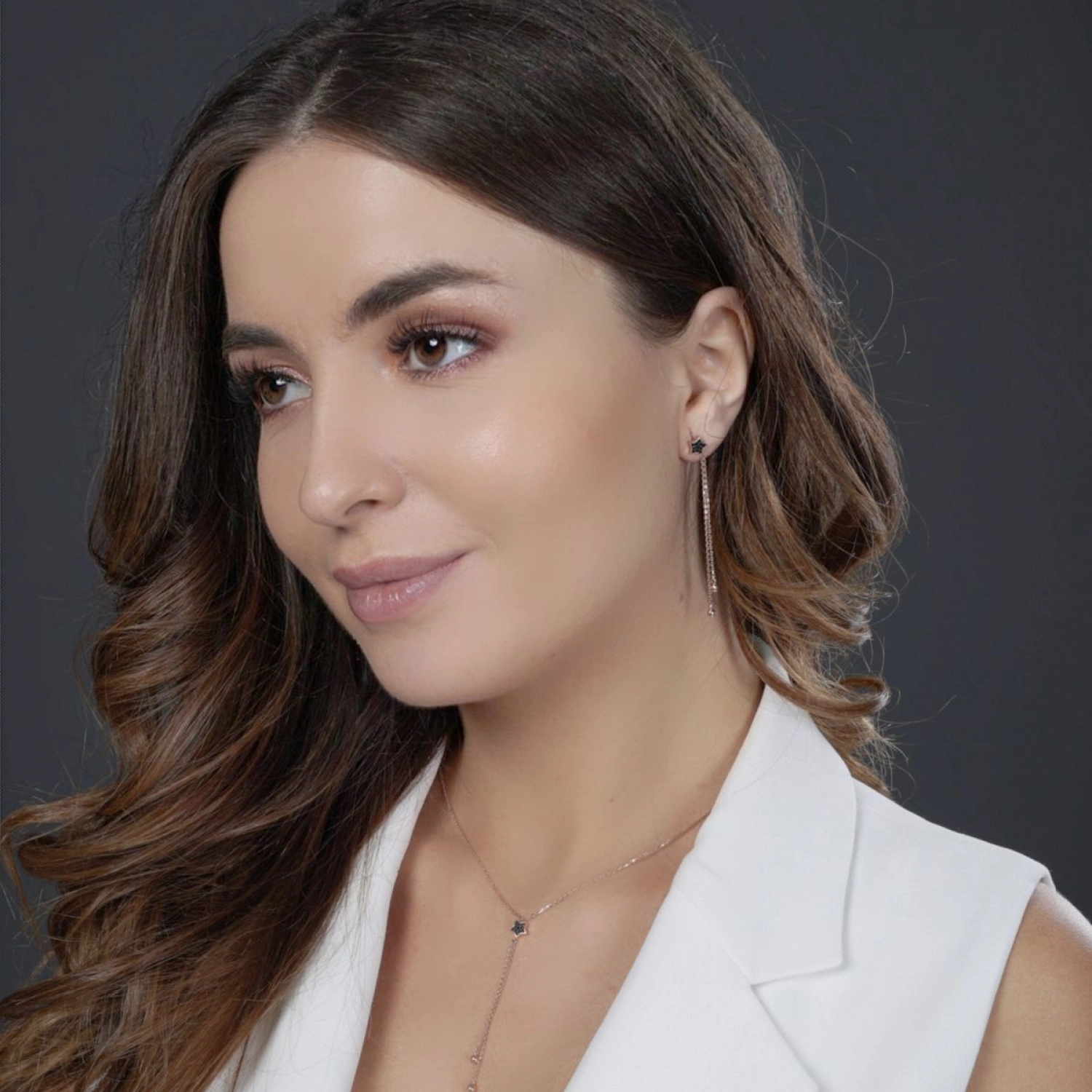 Colier din Aur Roz de 14K  Sandra Ferretti Colier din Aur Roz de 14K  Sandra Ferretti