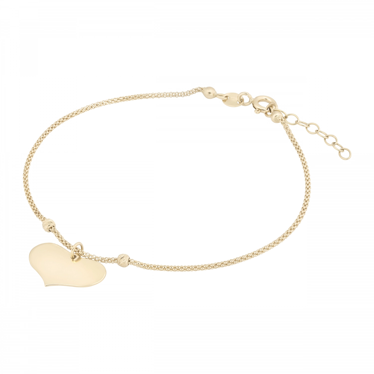 Bratara din Aur Galben de 18 Kt cu Inima si Bile Sandra Ferretti Bratara din Aur Galben de 18 Kt cu Inima si Bile Sandra Ferretti