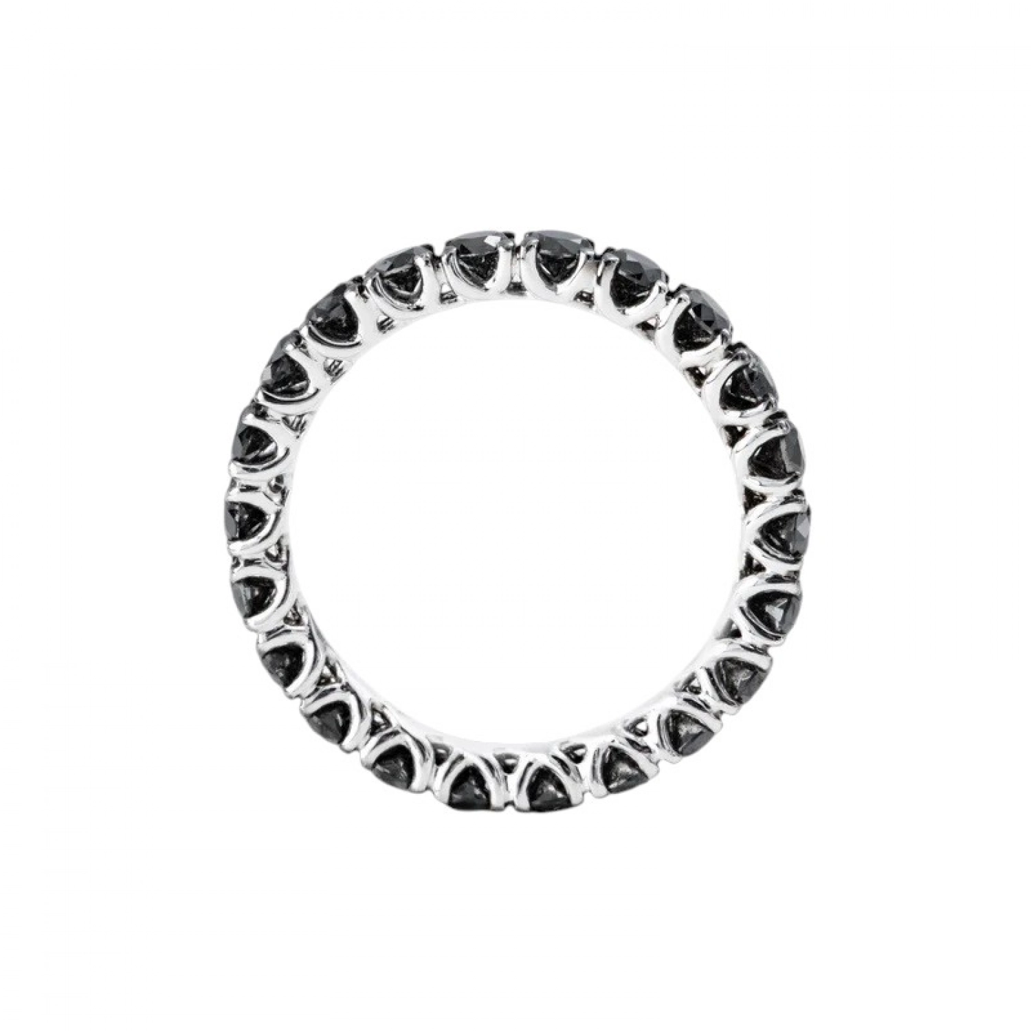 Inel Eternity Aur Alb 18K cu Diamante Naturale Negre de 1.07 Carate  Sandra Ferretti