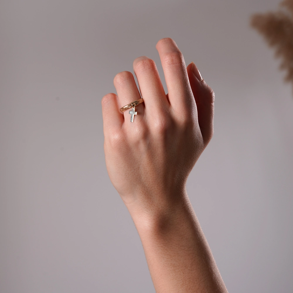 profil inel elastic aur galben 14k design fin lucrat manual