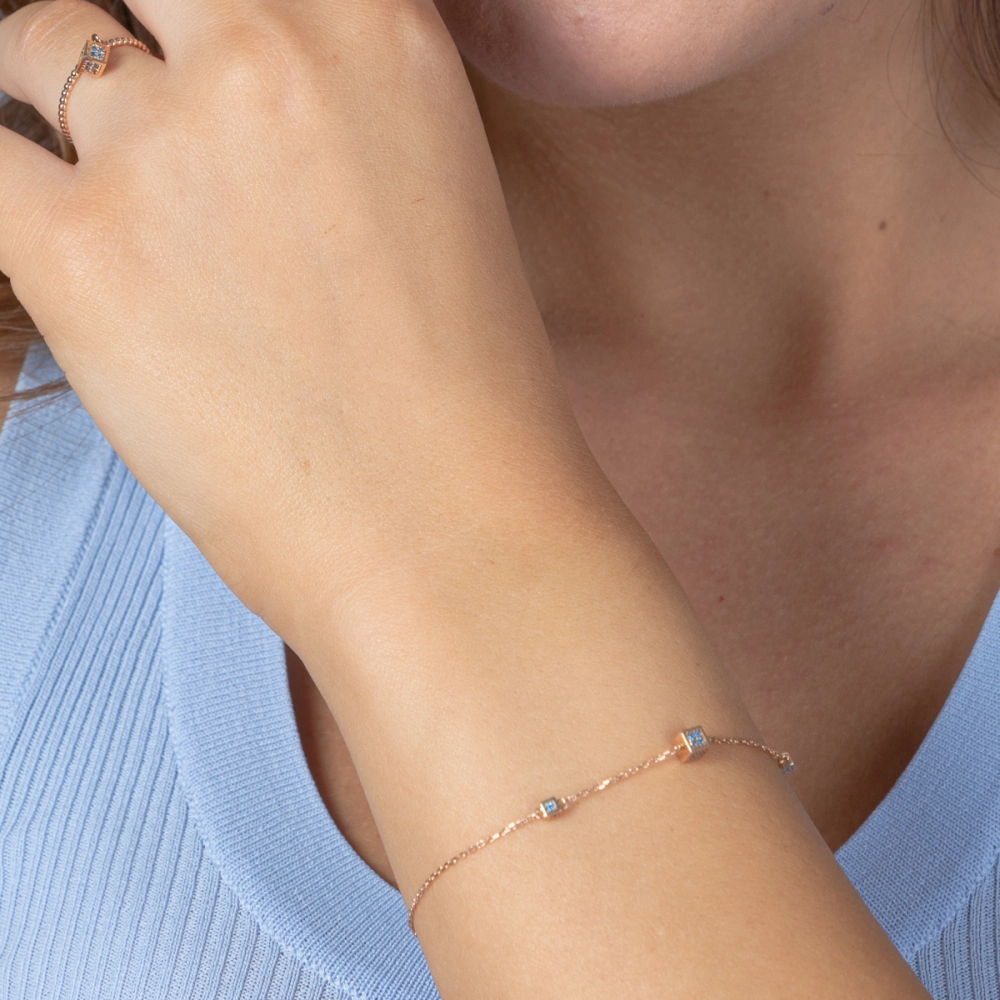 Bratara Oriana Aur Roz 14K Sandra Ferretti