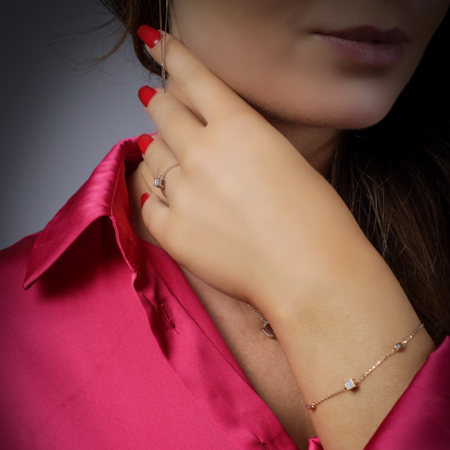 Cercel Alessandria Aur Roz 14K Piercing Sandra Ferretti Cercel Alessandria Aur Roz 14K Piercing Sandra Ferretti