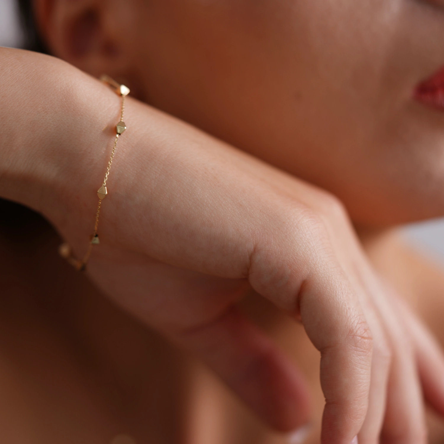Bratara din Aur Galben de 18 Kt cu Romburi Sandra Ferretti Bratara din Aur Galben de 18 Kt cu Romburi Sandra Ferretti