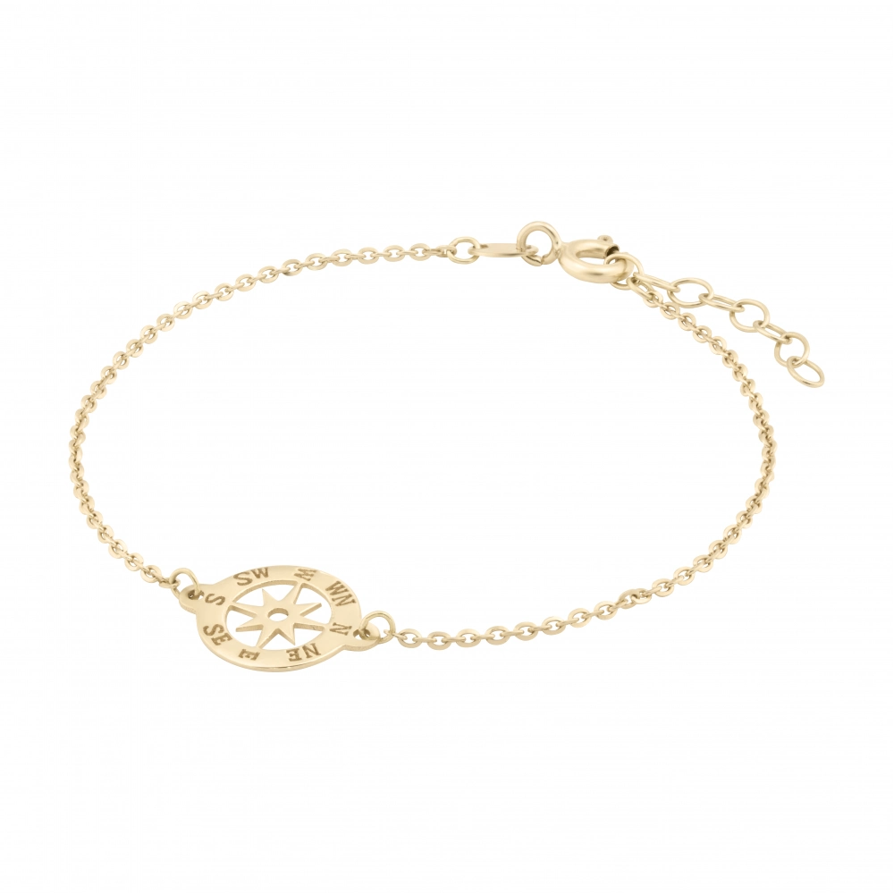 Bratara cu Roza Vanturilor Pentru Copii din Aur Galben 18 Kt Sandra Ferretti Bratara cu Roza Vanturilor Pentru Copii din Aur Galben 18 Kt Sandra Ferretti