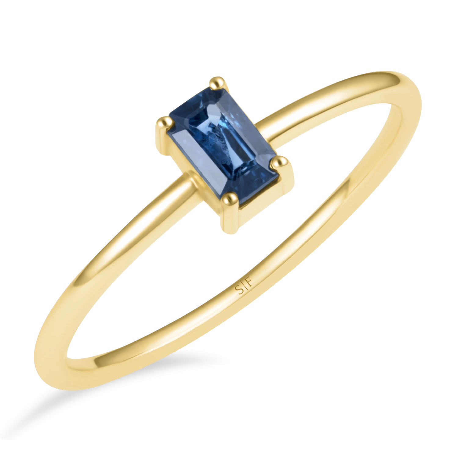 Inel Manchester Aur Galben 14K cu Safir de 0.24 Carate Sandra Ferretti Inel Manchester Aur Galben 14K cu Safir de 0.24 Carate Sandra Ferretti
